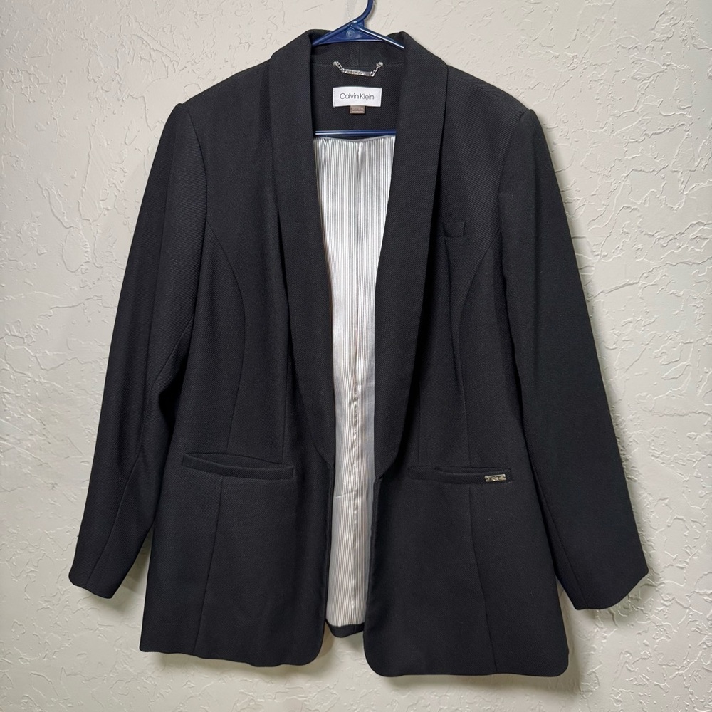 Calvin Klein Women's Black Suit Jacket 16W